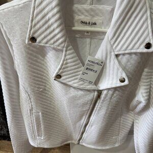 NWT White Moto Jacket